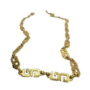 Givenchy Gold-Plate GG Necklace - 15" - Vintage